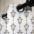thumbnail image 3 of Ambesonne Tribal Grommet Curtain, Geometric Aztec Art, 50" x 84", Amber Black and White, 3 of 6