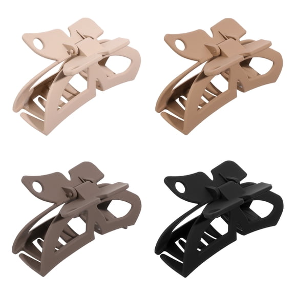 Luxshiny 4pcs Bowknot Hair Claw Clips for Women Trendy Hair Accessories for All Hair Types Strong Hold for DIY Hairstyles