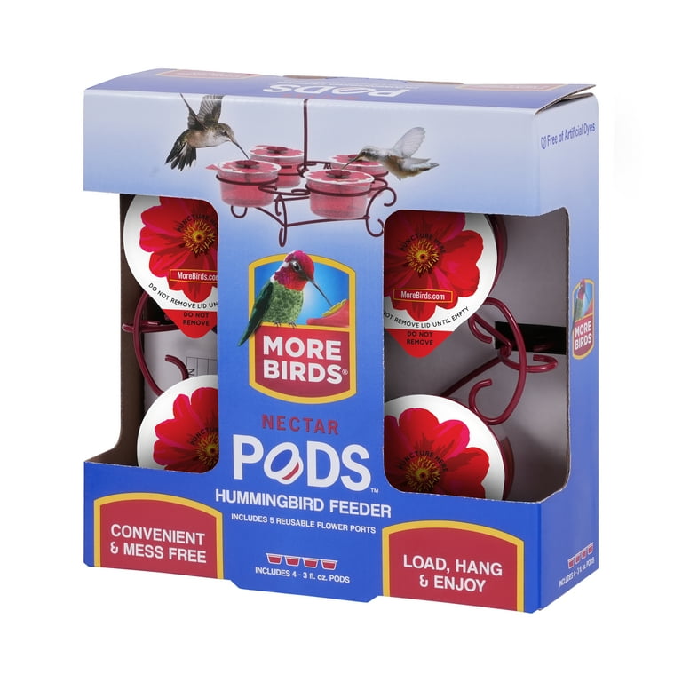 バードモア BIRDMORE More Birds Diamond Hummingbird Feeder, 30-Oz Nectar Capacity