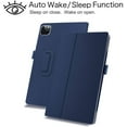 thumbnail image 2 of Epicgadget PU Leather Case for iPad Air (5th Gen 2022 & 4th Gen 2020) 10.9 inch and iPad Pro 11 inch, Slim Lightweight Folio PU Leather Folding Stand Cover Case (Navy Blue), 2 of 5