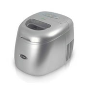 Upgraded Version NutriChef Portable Ice Maker Machine, Stain Resistant, Countertop Ice Maker With Built In Freezer, Restaurant Style Ice Machine, Silver (PICEM15)