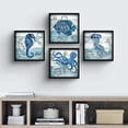 thumbnail image 3 of PixonSign Framed Wall Art Collage Print Gallery Set Octopus, Clownfish, Jellyfish Amphibians Wilderness Digital Art Modern Nautical Multicolor Blue for Living Room, Bedroom, Office - 12"x12"x4 BLACK, 3 of 6