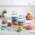 thumbnail image 3 of Pyrex Simply Store Glass Food Storage & Bake Container Set, 32 Piece with Multicolor Lids, 3 of 6