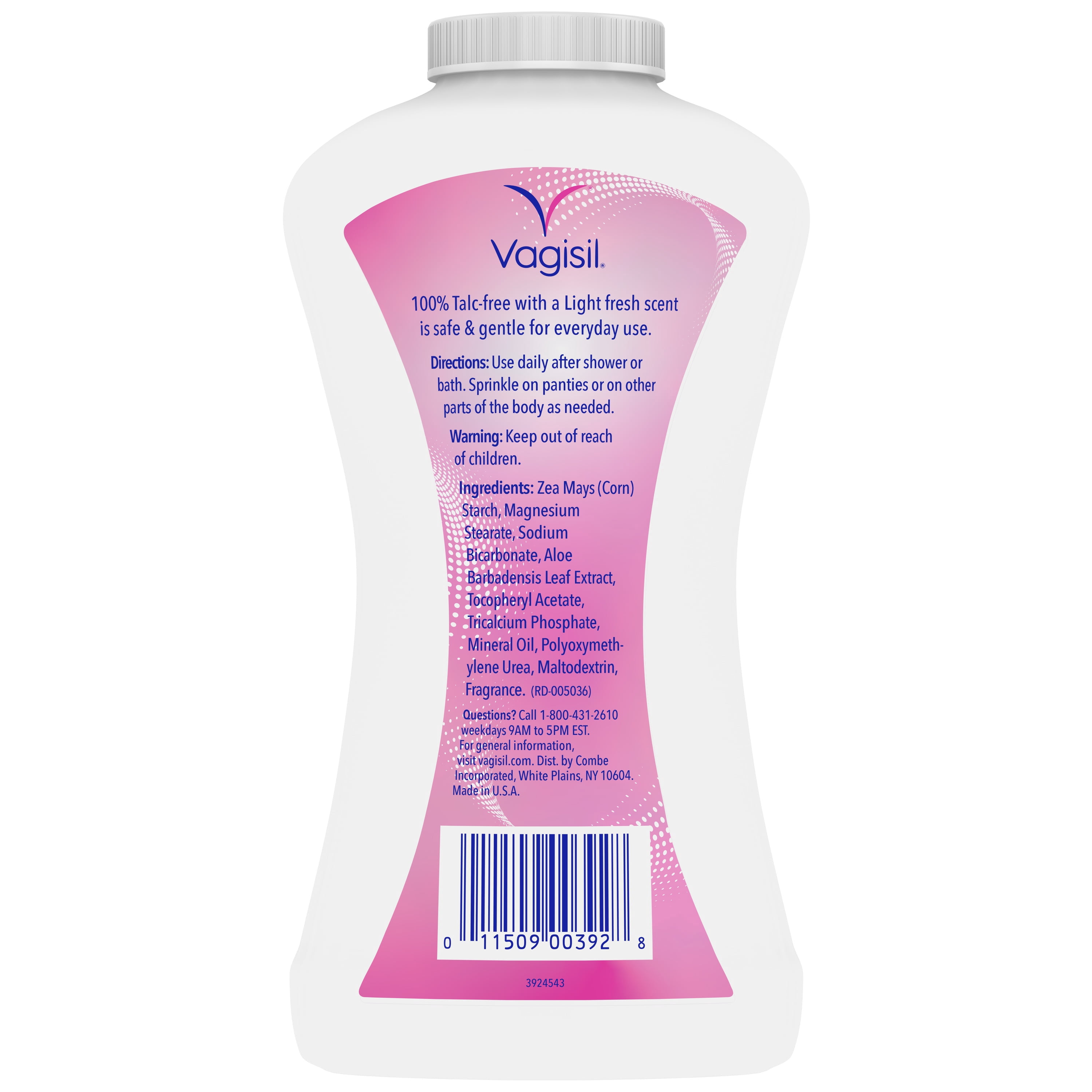Vagisil Daily Intimate Powder Patented Odor Block Protection, 8 oz, 12 Pack