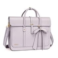 thumbnail image 1 of Bolsa para portátil MOSISO de piel sintética de 15 a 15,6 pulgadas para mujer, color lila polvoriento, 1 of 7