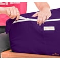 thumbnail image 3 of Zip-On Fitted Sheet Set - Designed for Mattresses with Up to 8" Inch Deep Pockets - Includes 1 Fitted Sheet Base and 2 Zip-On Sheets Full Size - 600 TC - Puple Color, 3 of 4