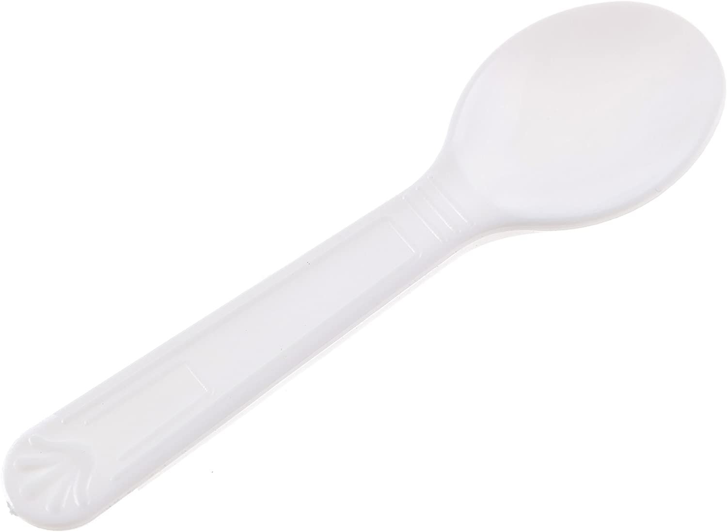 Extra Sturdy, BPA Free 100ct Plastic Tasting Spoons. Disposable Mini  Tasters for Sampling or Individual Portions of Ice Cream, and Appetizers.  Great for Food Trucks, Parties and Events Classic White 100