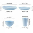 thumbnail image 4 of 23cm Round Salad Dessert Dinner Plate Stackable Unbreakable Reusable 4Pcs Wheat Straw Dish Microwave Safe Fruit Plate for Dining, 4 of 10