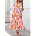thumbnail image 7 of PRETTYGARDEN Women's Floral Maxi Dress Spring Long Sleeve V Neck Casual A Line Long Flowy Boho Party Dresses, 7 of 7