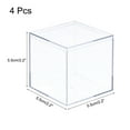 thumbnail image 2 of Uxcell 4Pcs Caja de Almacenamiento de Plástico Acrílico Transparente Cuadrada con Tapa para Artículos Pequeños 2x2x2, 2 of 5