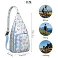 thumbnail image 3 of Cute Colorful Butterflies Sling Bag - Waterproof Crossbody Shoulder Pack, Adjustable Strap Daypack for Hiking/Trekking, 3 of 4