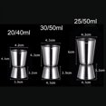 thumbnail image 4 of Stainless Steel Cocktail Measuring Jigger Double Jigger Measure Shot Drink Spirit Measure Cup Bar Accessories Bar Tools 20X40ML, 4 of 6