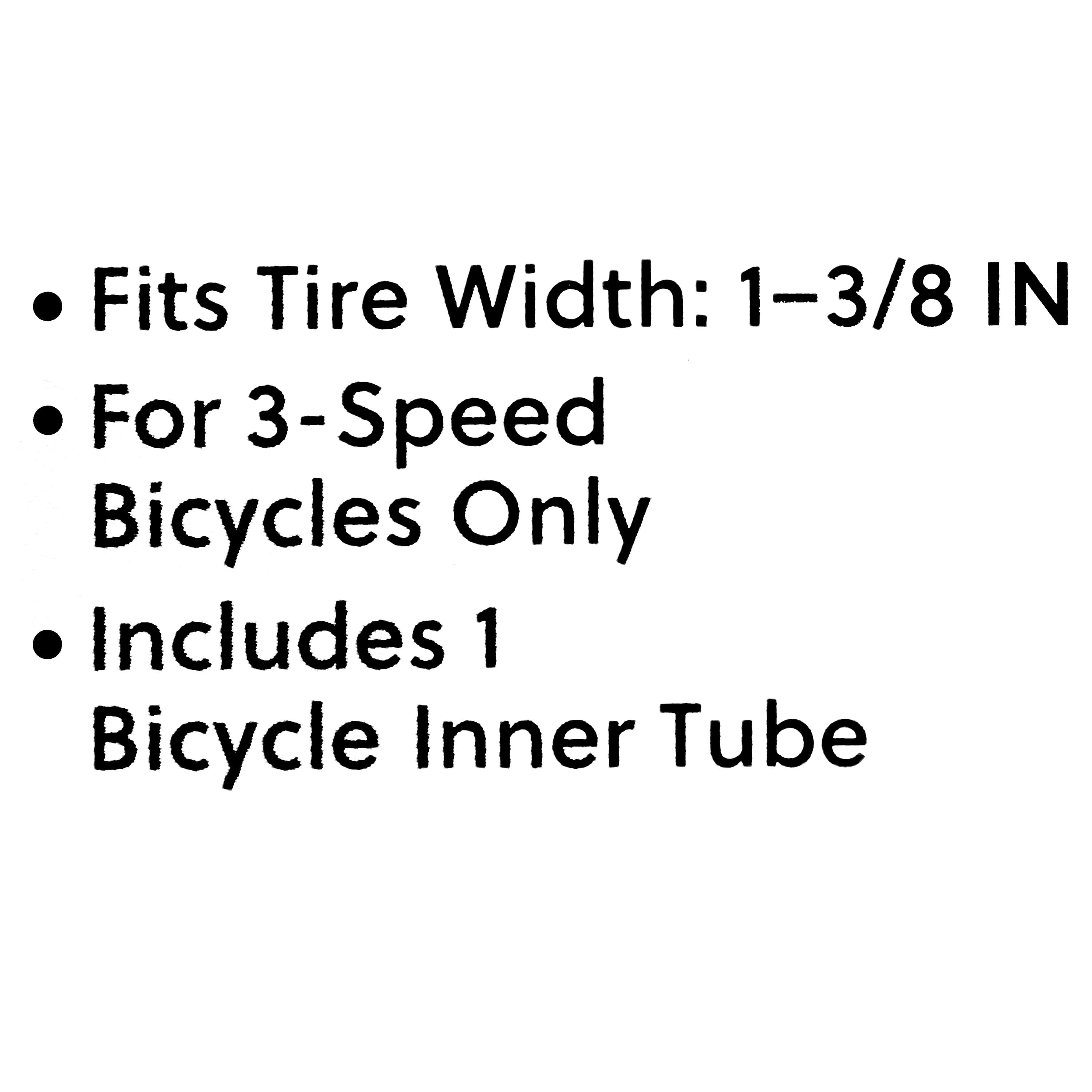 Concord Replacement Bicycle Inner Tube, 26" x 1-3/8", Schrader Valve