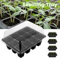 thumbnail image 3 of 5 Pack 12 Seed Starter Tray Seed Starter Kit with Humidity Dome Seed Starting Trays Plant Starter Kit and Base Mini Greenhouse Germination Kit for Seeds Growing Starting, 3 of 9