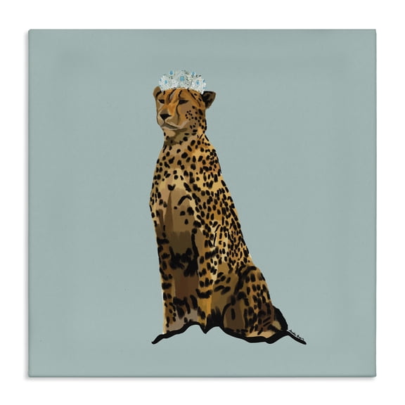 Stupell Industries Modern Regal Leopard with Crown Canvas Art, 30 x 30, by Amelia Noyes