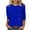 Blue, variant on Christmas 3/4 Length Sleeve Womens T Shirts Fashion Crewneck Sparkly Sequin Blouse Glitter Shirts Loose Pullover Top ﻿