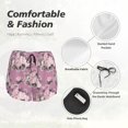 thumbnail image 6 of Lsque Rose Flowers Printed Women's Running Shorts with Liner Pockets,Elastic Quick Dry Workout Athletic Gym Yoga Shorts,Womens High Waist Shorts-Large, 6 of 9