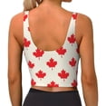 thumbnail image 4 of Picia Happy Canada Day Sports Bra for Women,Padded Strappy Sports Bras Medium Support Yoga Bra with Removable Cups,Running Yoga Bra-Medium, 4 of 9