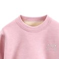 thumbnail image 4 of LvhaoGJOB Little Kids Boys Sweatshirt and Pants Outfit Set, Pink - sherpa fleece cuffs, cream sherpa lining, 4 of 7