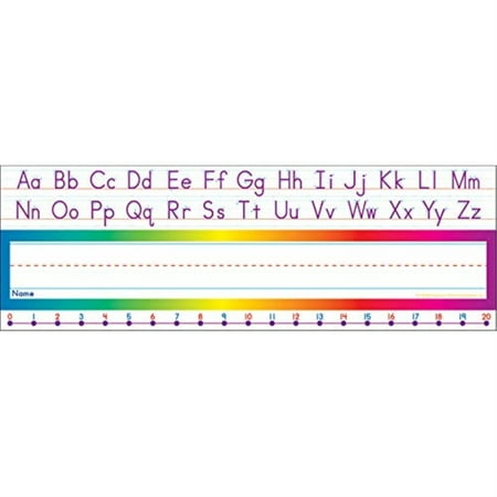 Scholastic Alphabet-Number Line Standard Name Plates, 4" x 12", 36/Set (TF-1528)