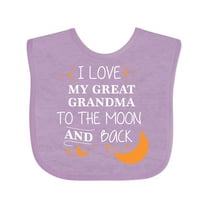 Inktastic I Love My Great Grandma to the Moon and Back Boys or Girls Baby Bib