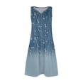 thumbnail image 7 of UDAUDU Casual Summer Dresses for Women 2026 V-Neck Sundresses Sleeveless Loose Sleep Dress Beach Tank Dress Vacation Floral Dresses Dark Blue S, 7 of 7