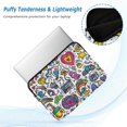 thumbnail image 2 of FORMRS 15-15.6 inch Laptop Sleeve Case Soft Carrying Quilted Computer Bag Cover, White Doodle Pattern, 2 of 7