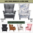 thumbnail image 6 of HUISEFOR French Country Wingback Chair Covers, Toile de jouy Wingback Armchair Slipcover, 2 Piece, 1 Wing Cover & 1 Cushion Cover, Anti‑Scratch, Easy to Install, Furniture Protector, 6 of 7
