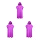 thumbnail image 4 of Poncho de Microfibra Soidarity Unisex Absorbente Ligero Toallas de Baño Suaves Morado, 4 of 6