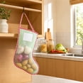 thumbnail image 4 of WWG Mini Christmas Stocking, Sheer Mesh Design with Decorative Ball, Lightweight Polyester, Hanging Loop for Tree or Door, Ornament and Storage Container, for Christmas Decor, 4 of 9