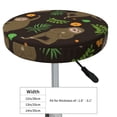 thumbnail image 4 of Haiem Sloth Doing Yoga Cushion Round Bar Chair Seat Cover Bar Chair Cushion Covers Elastic Washable Bar Chair Cover,Protects from Scratches and Stains-13 inch, 4 of 7