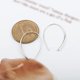 thumbnail image 3 of Pendientes de enhebrador TUNC Pendientes de alambre de plata esterlina Sencillez, 3 of 4