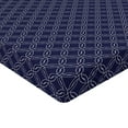 thumbnail image 2 of Ambesonne Navy Blue Fitted Sheet 2 Pcs Set, Marine Circles Motif, Twin XL, Navy Blue White, 2 of 3