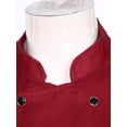 thumbnail image 3 of Alvivi Chef Jacket for Men Short Sleeve Chef Shirt Kitchen Cooking Work Uniforms Loose Fit Red-A XXL, 3 of 7