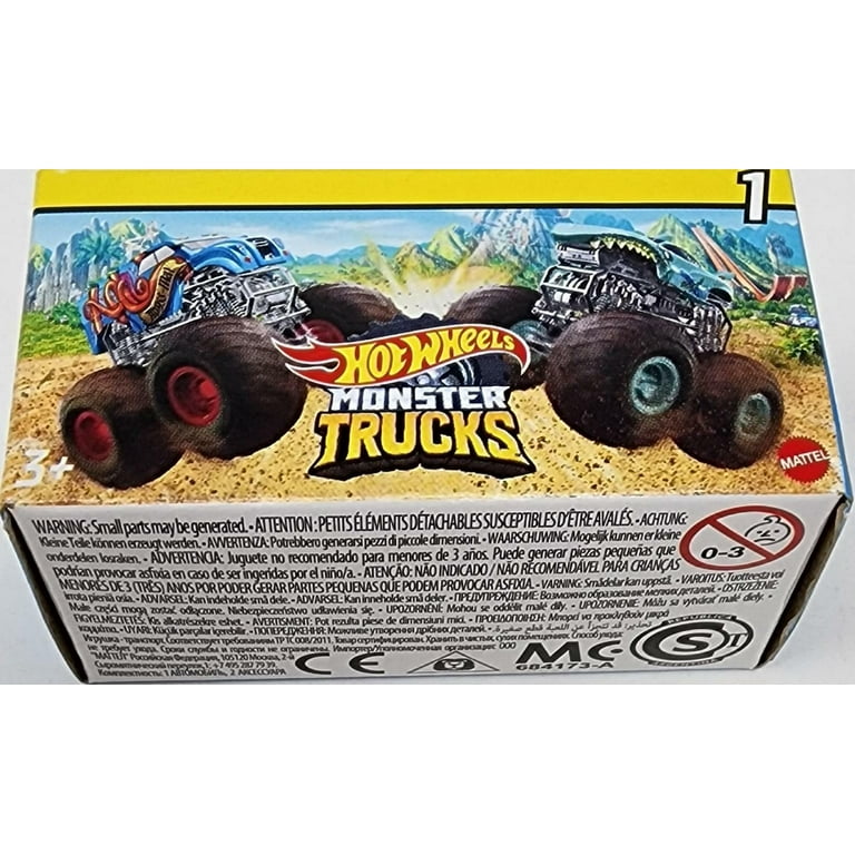 Set of 2 |Hot Wheels Monster Trucks Mini Blind Box Yellow Wave Series 1