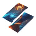 thumbnail image 3 of Lsque Red And Blue Fire Dragon C Pattern Sweatbands Sports Headband for Men & Women - Moisture Wicking Athletic Cotton Terry Cloth Sweatband for Tennis, Basketball, Running, 3 of 9