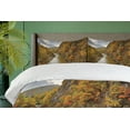 thumbnail image 4 of Ambesonne Nature Scene Duvet Cover Sets, River Autumn Colors, 2-King, Fawn Orange Olive Green, 4 of 7