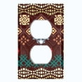 thumbnail image 2 of Metal Light Switch Plate Cover Safari African Tribal Art Pattern Brown SFR057, 2 of 13