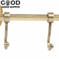 thumbnail image 4 of Wall Mounted Brass Towel Bar with 4 Hooks, 36 x 7.5cm European Retro Brushed Brass Wall Hook Rack Towel Bag Key Holder Hanger Hook Rack for Entryway Bathroom Bedroom, 4 of 10