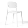 thumbnail image 6 of WestinTrends Playa Modern Stackable Polypropylene Plastic Patio Dining Chair (Set of 2), White, 6 of 13