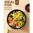 thumbnail image 6 of Large Serving Bowls Set of 2, 60 Oz Porcelain Salad Bowl 8 Inch for Kitchen Dining,Elegant Ribbed Ceramic Dishes for Party,Soup,Pho,Pasta,Cereal,Fruit - Dishwasher & Microwave Safe, Black, 6 of 6