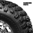 thumbnail image 2 of Hardcore Parts 10" Machined/Gunmetal 'Vampire' Golf Cart Wheels and 22″x11″-10″ DOT rated All-Terrain tires - Set of 4, includes Chrome 'SS' center caps and M12x1.25 Chrome lug nuts, 2 of 4