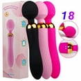 thumbnail image 3 of Rulwuck Powerful Handheld Personal Wand Massager with 18 Pulse Settings for Relieving Full Body Massage of Back Massager, Deep Tissue, Neck, Shoulder, Waist, and Leg Muscles,black,Mini Wand Massager, 3 of 7