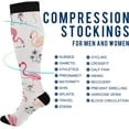 thumbnail image 5 of Coolnut Flamingo Compression Socks for Men & Women 1 Pack, Knee High Stockings for Running, Sport, Hiking & Travel, 5 of 6
