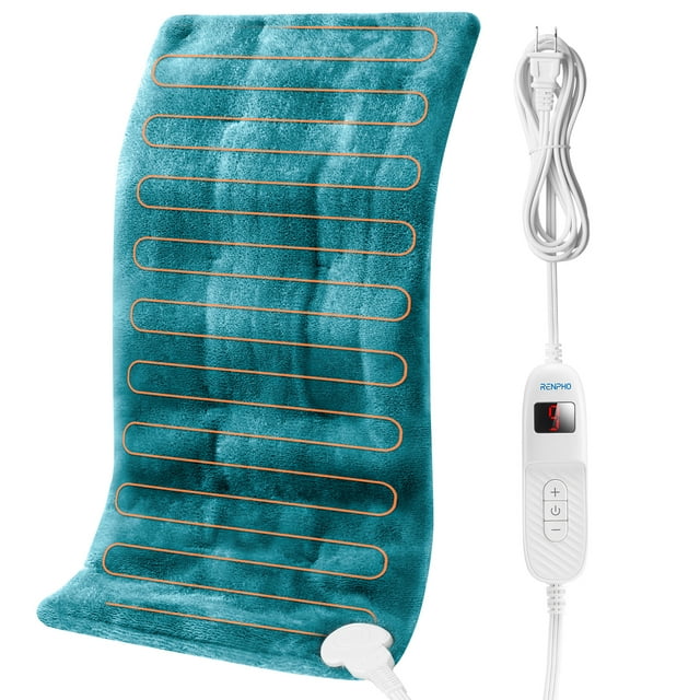 RENPHO Heating Pad for Pain Relief, 10 Heat Settings, Auto Shut off, FSA Eligible, 12"x24", Blue