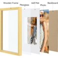 thumbnail image 2 of Vittanly 8x12 Picture Frame, Premium Material with Shatter Resistant Plexiglass, Display Pictures 6x8 with Mat or 8x12 without Mat, Photo Frame for Wall or Table Top Display, Gold, 1 Pack, 2 of 6