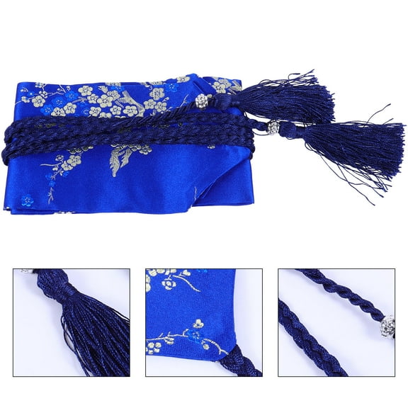 MUSEYA 1Pack Japanese Kimono Plus Size Belts Fabric Blue for Women