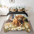 thumbnail image 2 of Homewish Highland Bull Twin Bedding Sets 7-Piece for Female Men,Vintage Cabin Cottage Windmill Bedding Comforter Set Microfiber,Chic Floral Daisy Breathable Sheet Sets,Luxury Bedroom Decor, 2 of 8