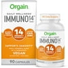 Orgain Immune Support Supplement with Vitamin C, D, Zinc, 14 Plant Based Immunity Ingredients + Elderberry, Acerola Cherry, and Organic Mushroom Blend - 1 Month Supply (90 Capsules)