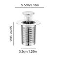 thumbnail image 4 of HAXMNOU Over The Sink Dish Drainer Drying Rack Stainless Steel Floor Drain Filter New Bathtub Sink Strainer Up Sink Filter Rustproof Sink Strainer Bathroom Sink Strainer for Kitchen Bathtub (C), 4 of 9